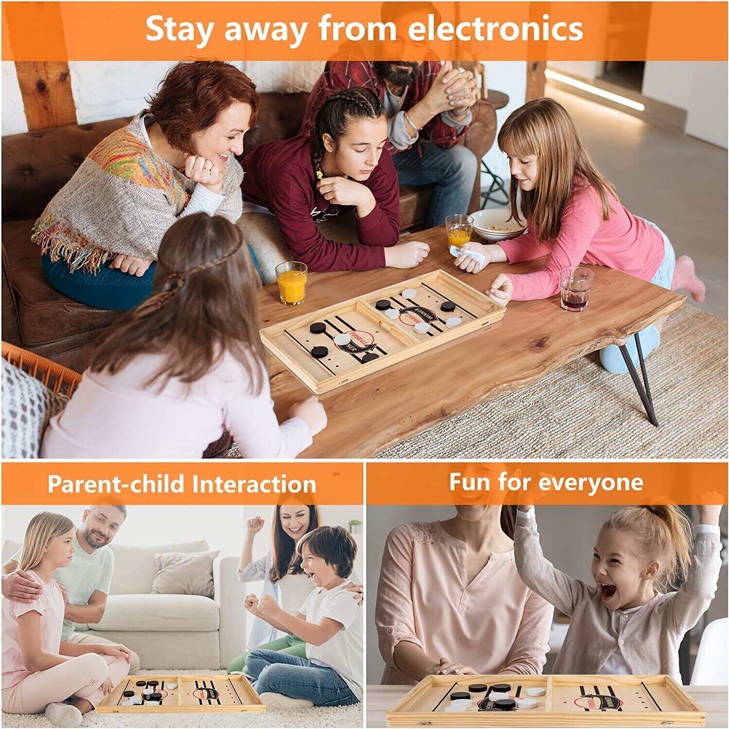 Slingshot Board Games For Adult And Kids Super Winner Sling Puck Foosball Board Game Slingshot Table Hockey Party Game Bouncing Chess Hockey Game Christmas, Halloween, Thanksgiving gift