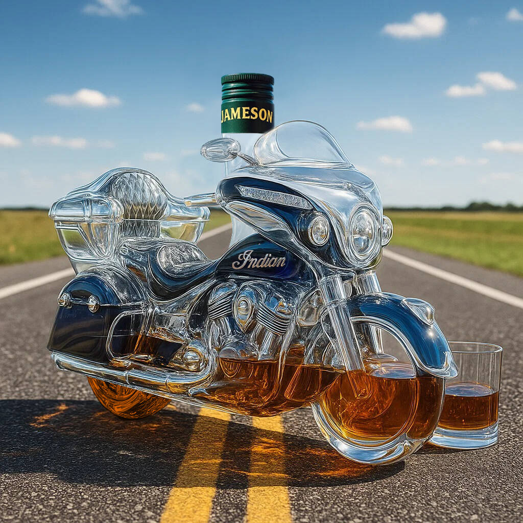 Indian Roadmaster Elite motorcycle Whisky collector's bottle