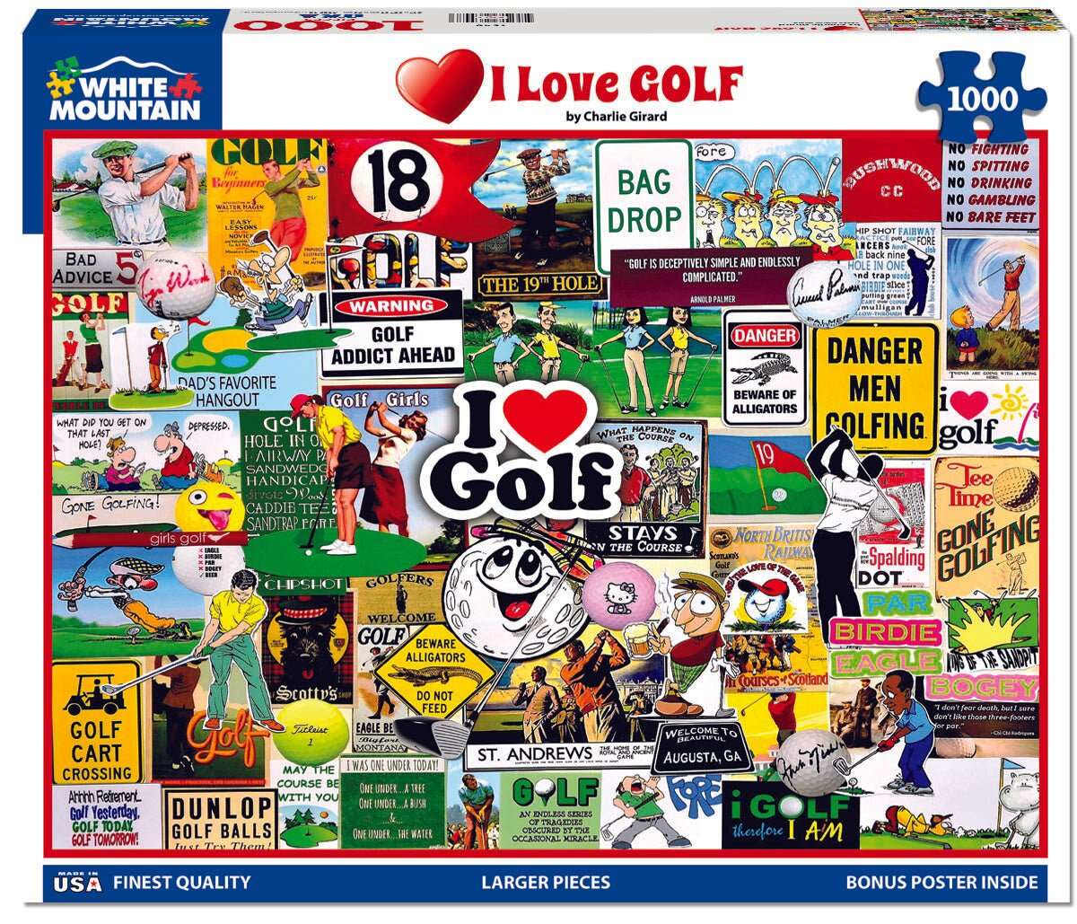 I Love Golf (1548pz) - 1000 Piece Jigsaw Puzzle