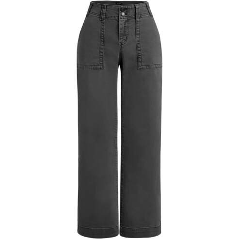 ⚡SPRING SALE⚡- Double Button Mid Waist Straight Leg Pants