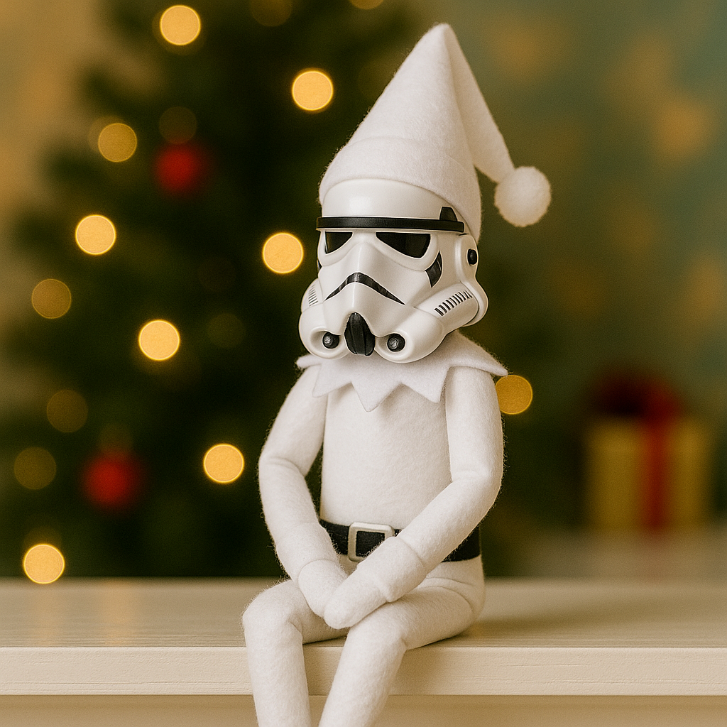 Stormtrooper On A Stoop Christmas Elf Doll