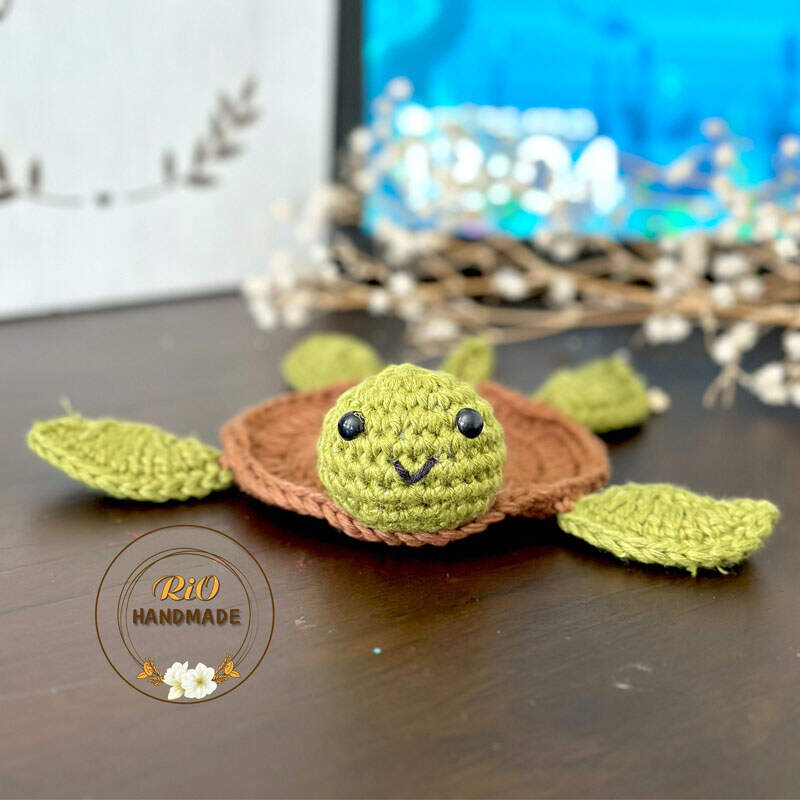 Crochet Turtle Coaster