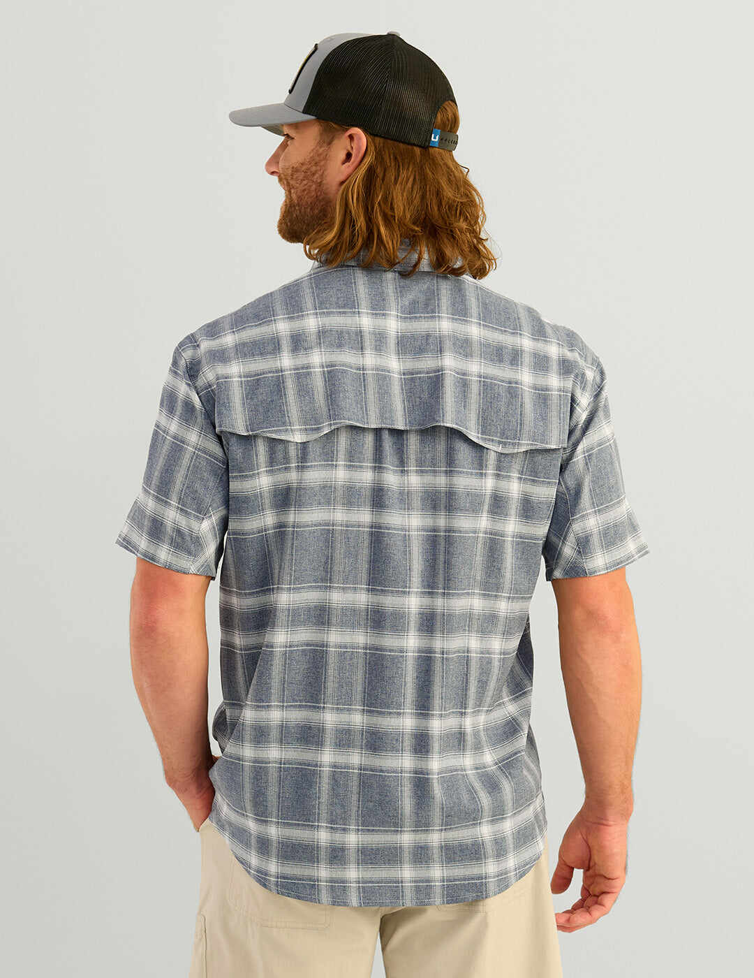 Diamond Back Plaid Short Sleeve Button-Down