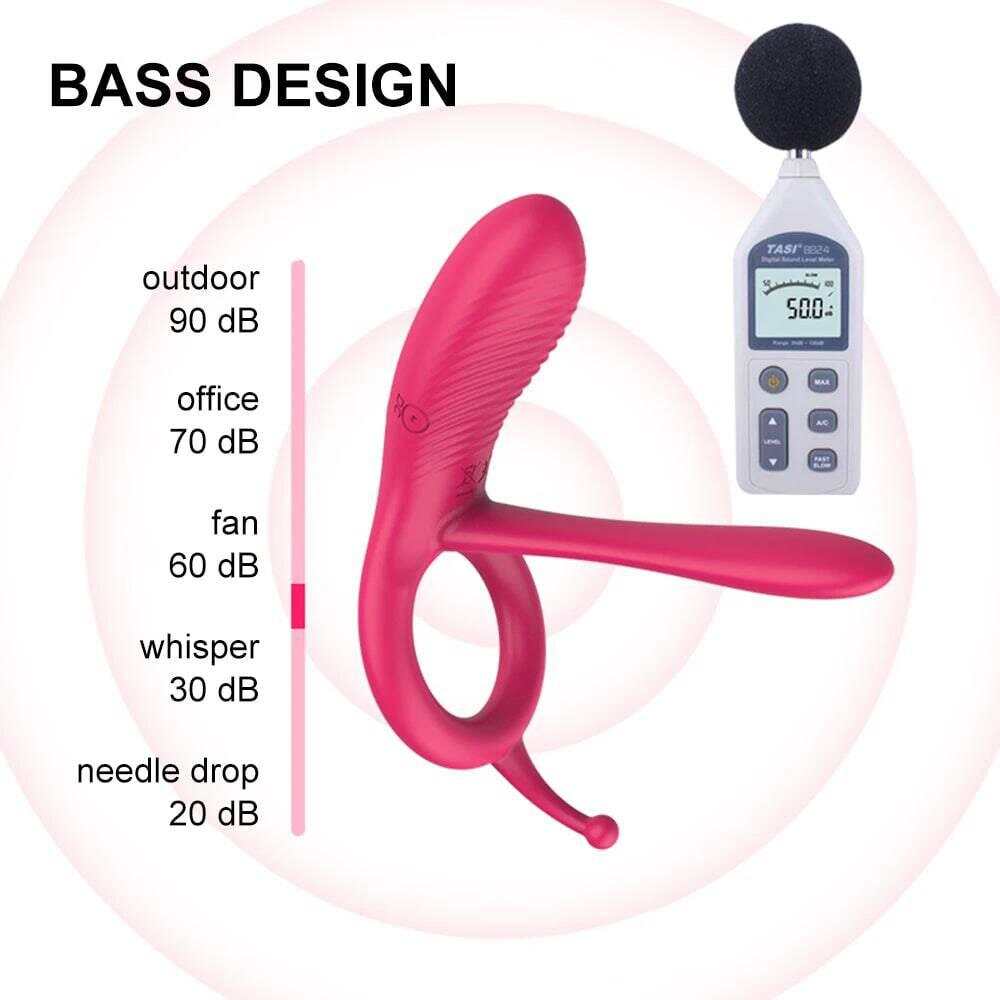 Long Tongue Cock Sleeve Ring Vibrator – 10 Frequencies