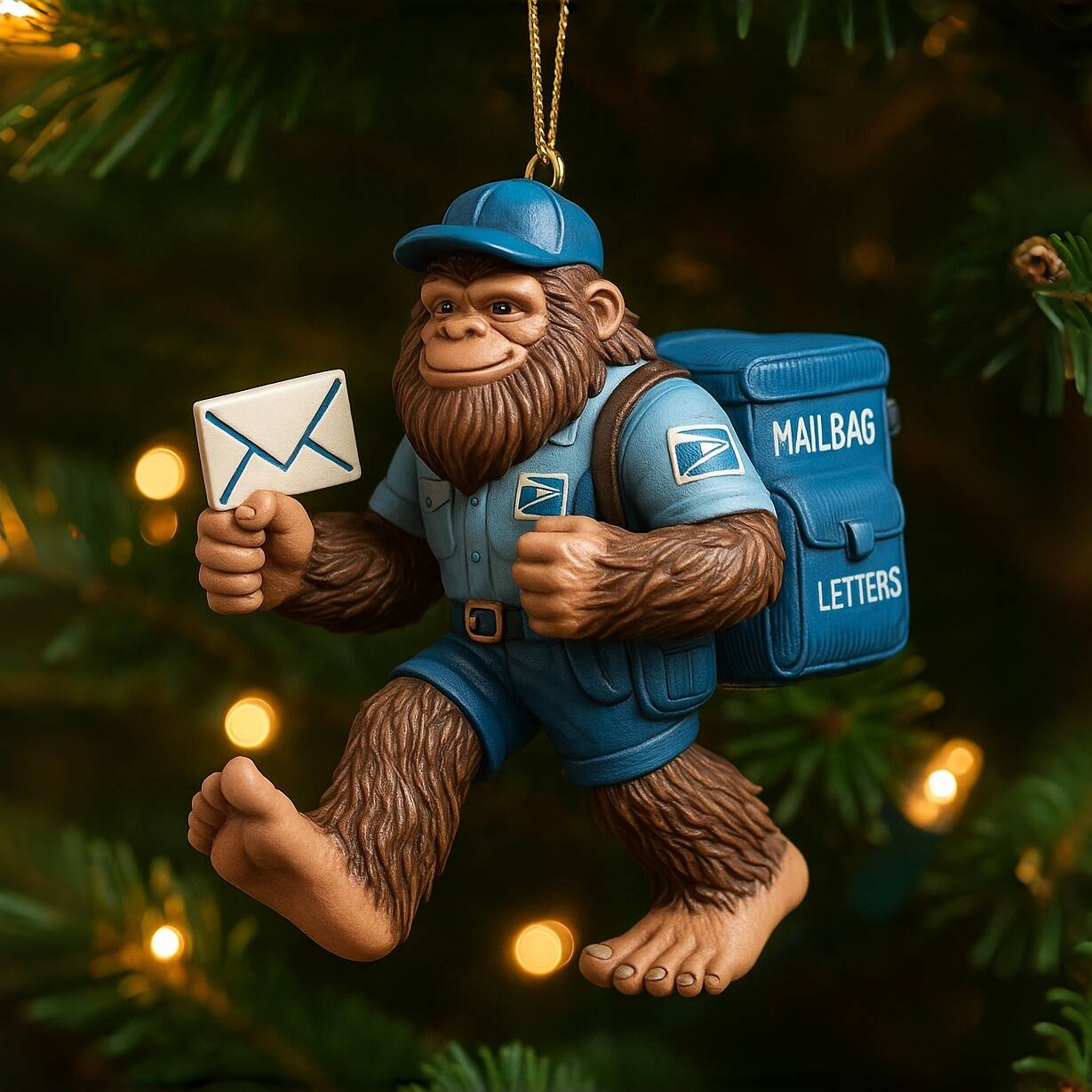Bigfoot USPS Christmas Ornament 2025