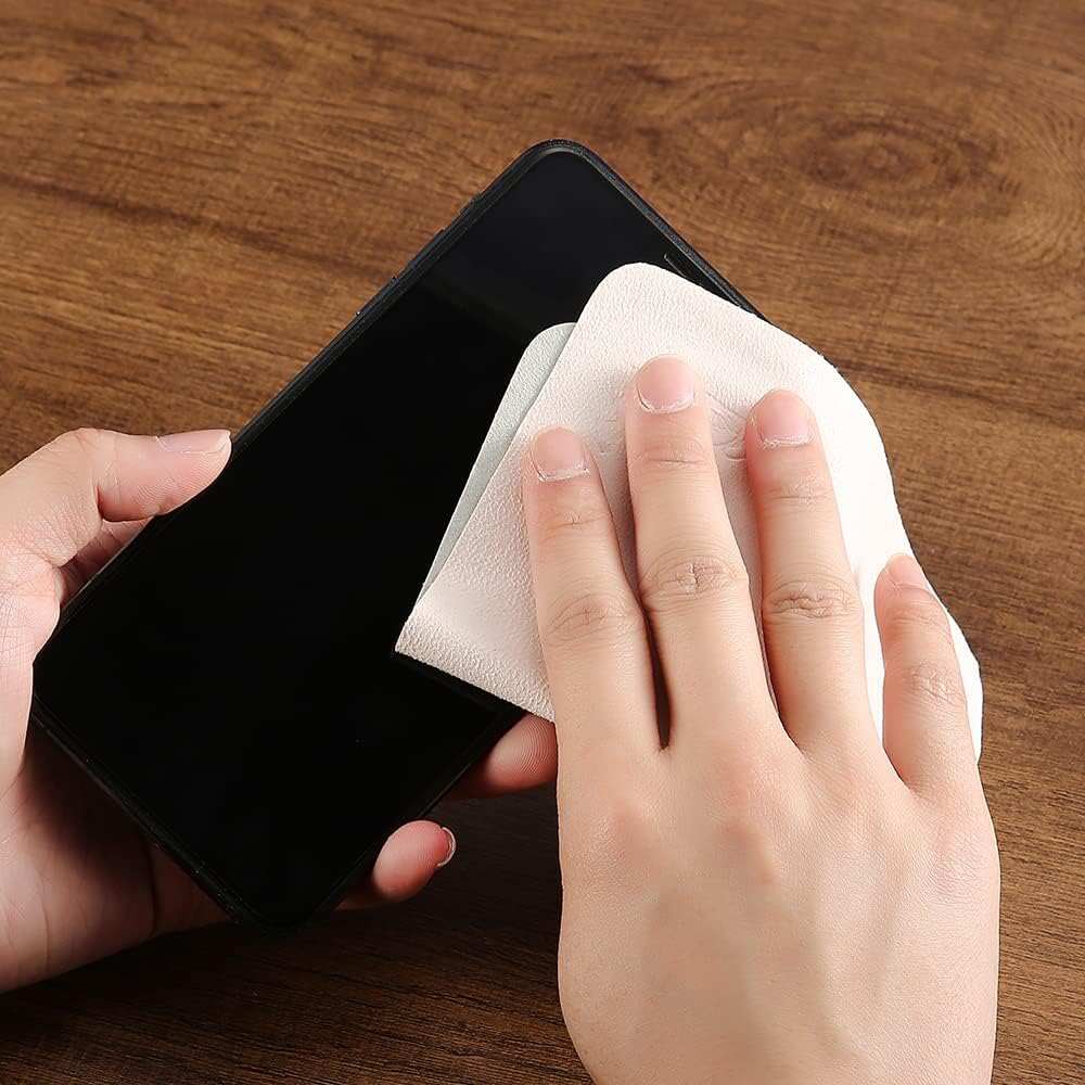 100 PCS Glasses Clean Cloth Suede, Lens Clean Cloth for Lenses, Glasses, Screens, Cameras, iPad, iPhone, Eyeglasses (6