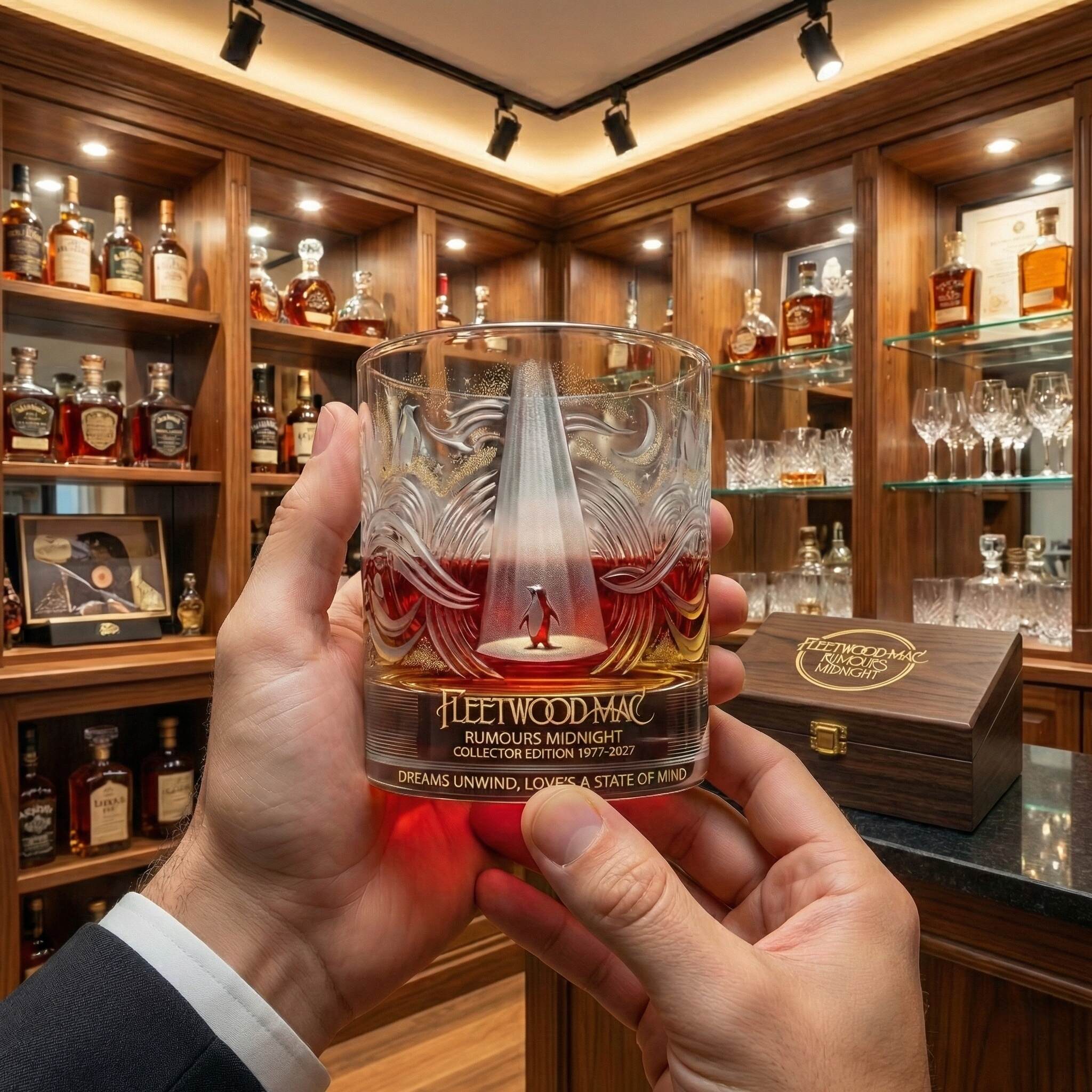 🥃 Fleetwood Mac – Rumours Midnight Collector Whiskey Glass
