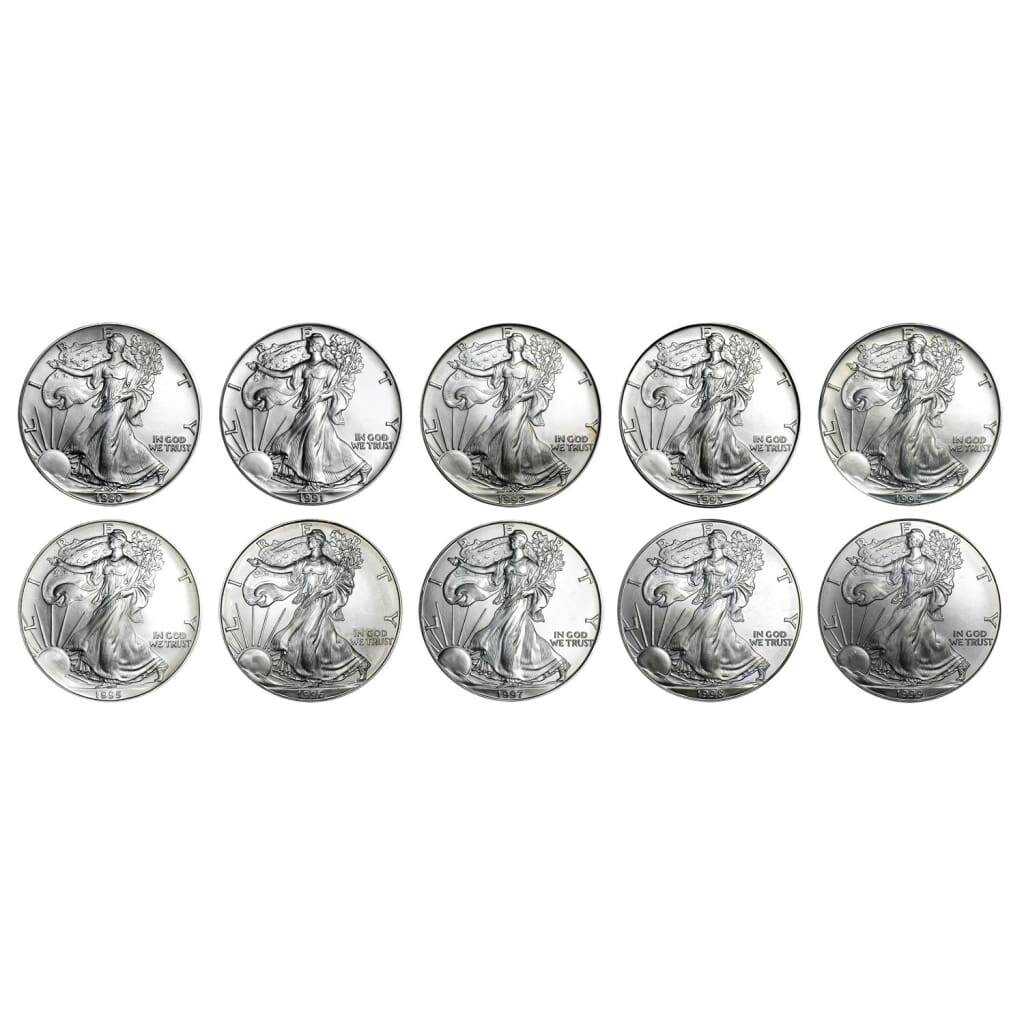 1990-1999 $1 American Silver Eagle Brilliant Uncirculated