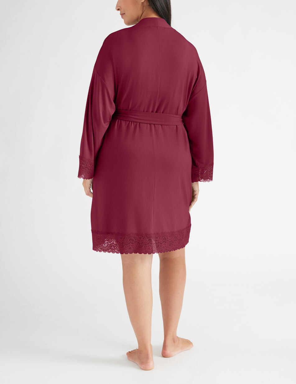 Lace Trim Robe