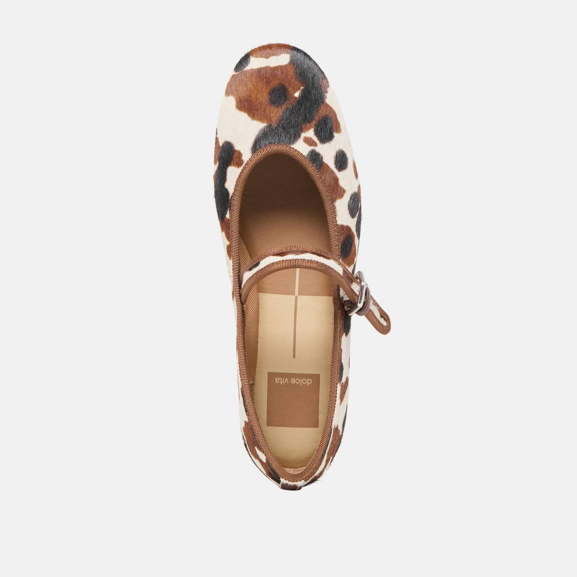 ROSLYN BALLET FLATS COCOA TAURUS CALF HAIR