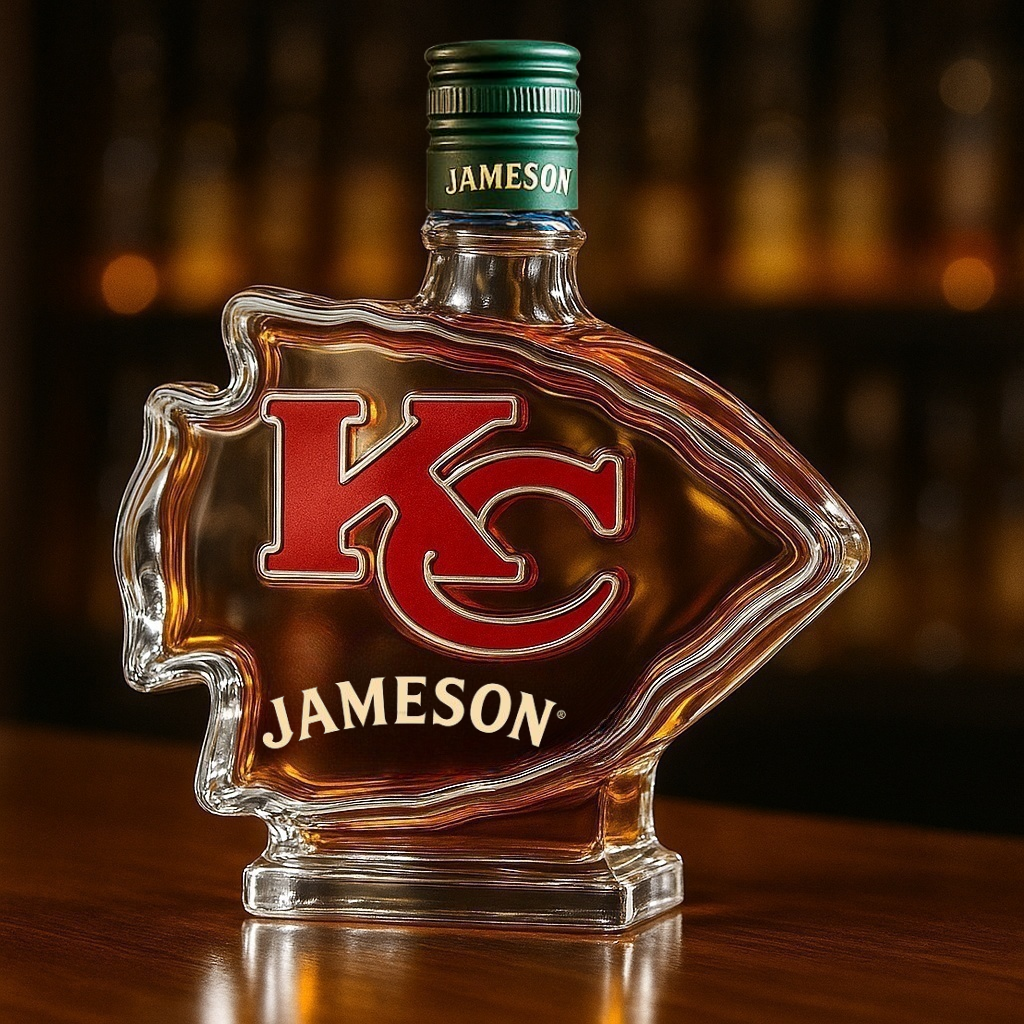 Kansas City Chiefs Whiskey Bottle
