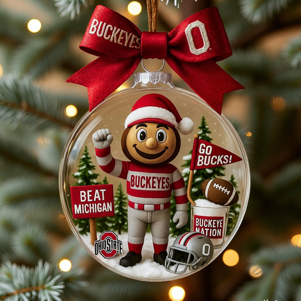 Ohio State football ornament