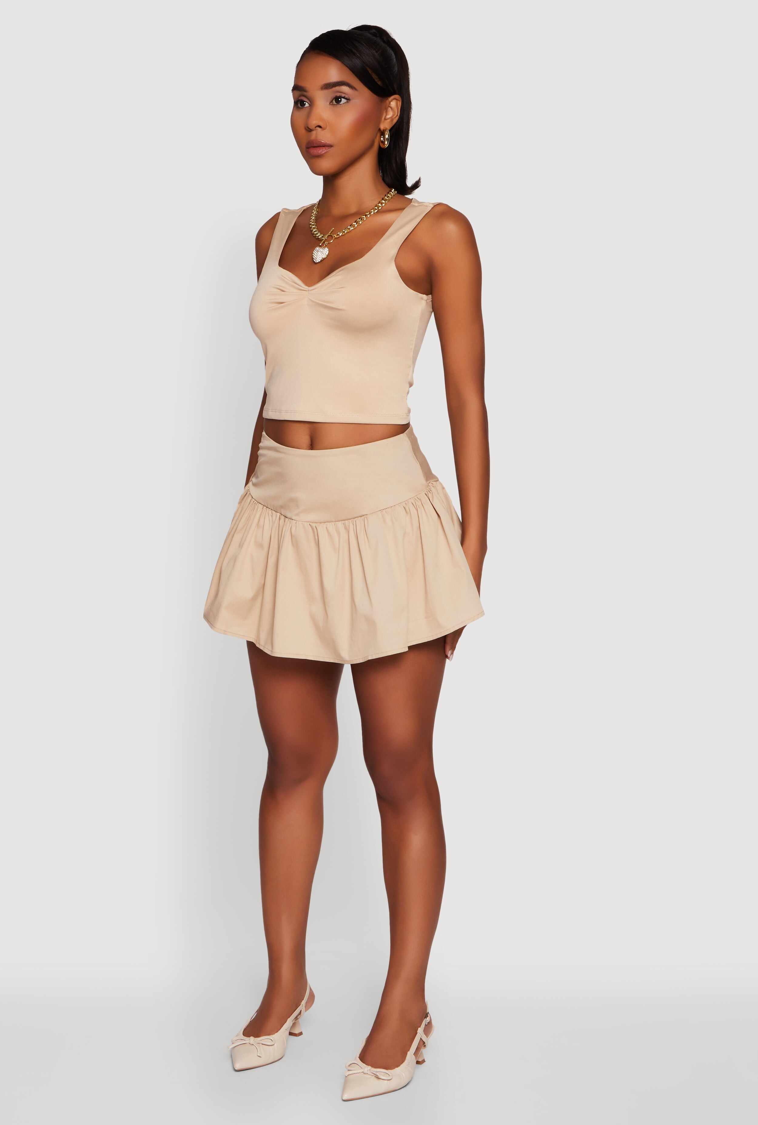 Iris Sweetheart Cropped Tank Top