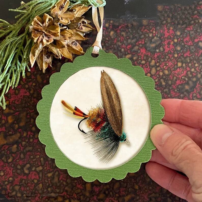 🎣Fishing Flies Handmade Ornament Set of 5