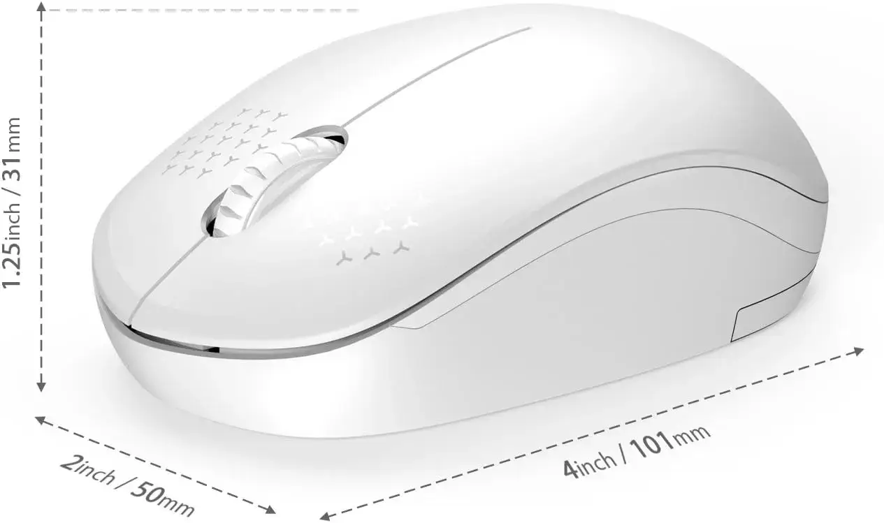 seenda Wireless Mouse, 2.4G Noiseless Mouse with USB Receiver - Portable Computer Mice for PC, Tablet, Laptop with Windows System - Mint Green