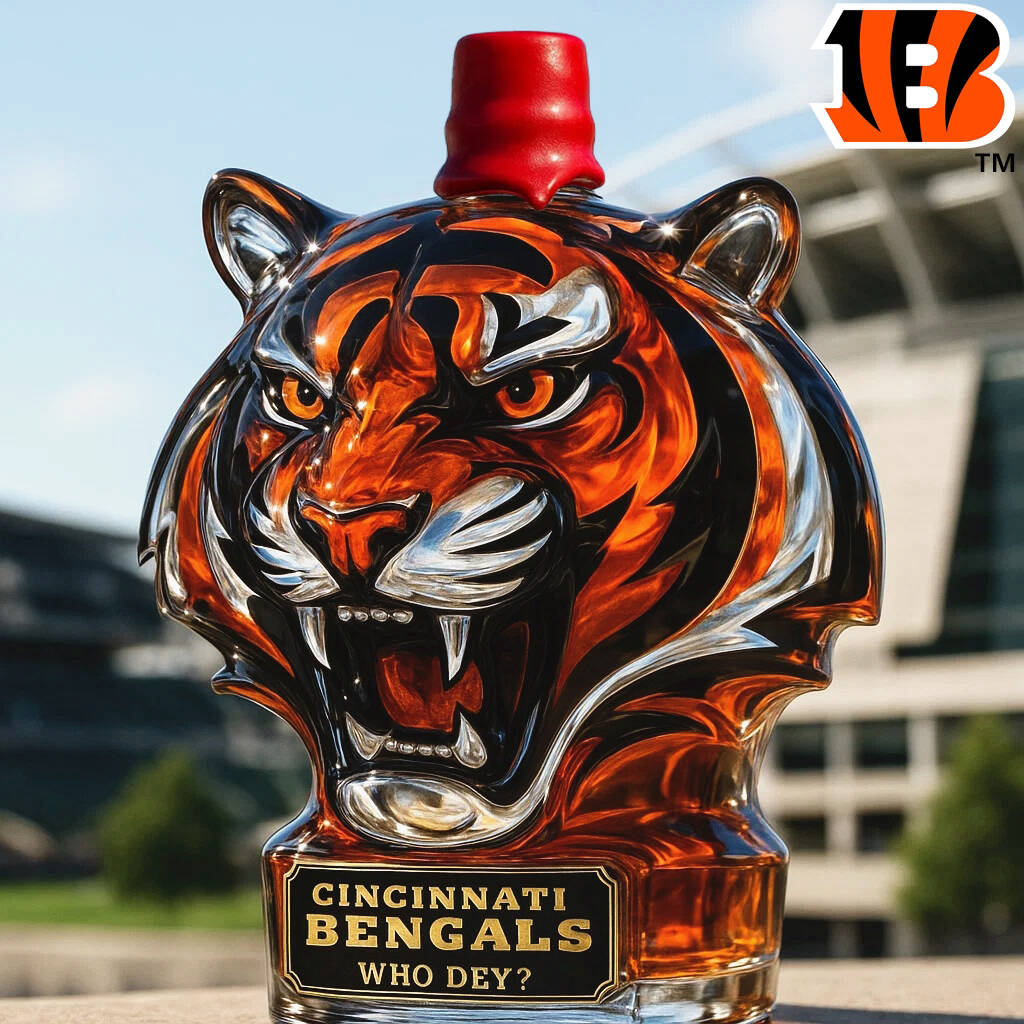 Cincinnati Bengals Whiskey Bottle