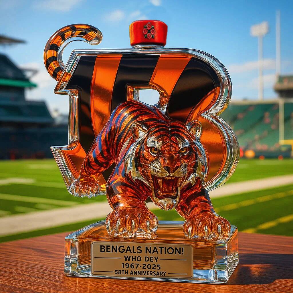 Cincinnati Bengals 3D Whiskey Bottle