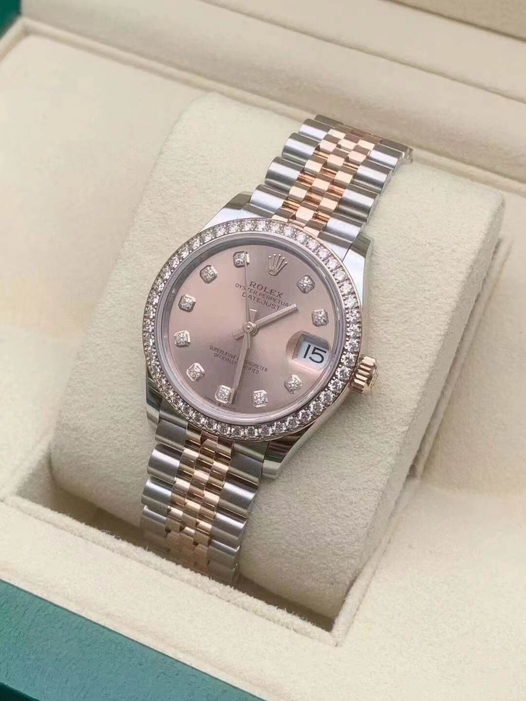 NEW 2023 Datejust 31mm 278381RBR Two-Tone Rose 10 Diamond Dial