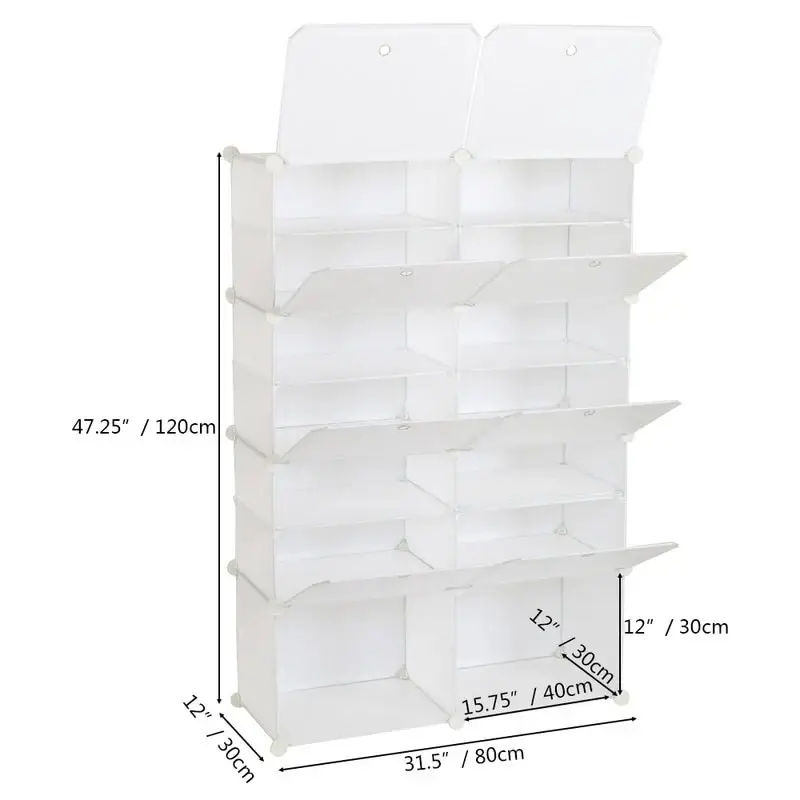 Portable Shoe Rack Organizer 66-72 Pair Tower Shelf Storage Cabinet
