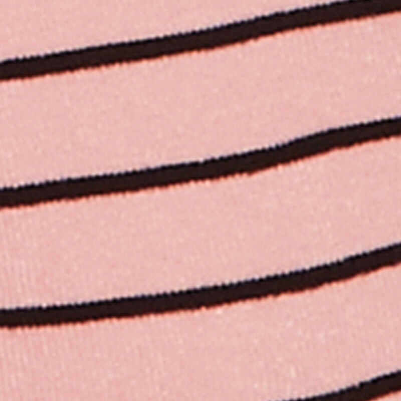 Trendy Striped Brushed Knit Crop Top