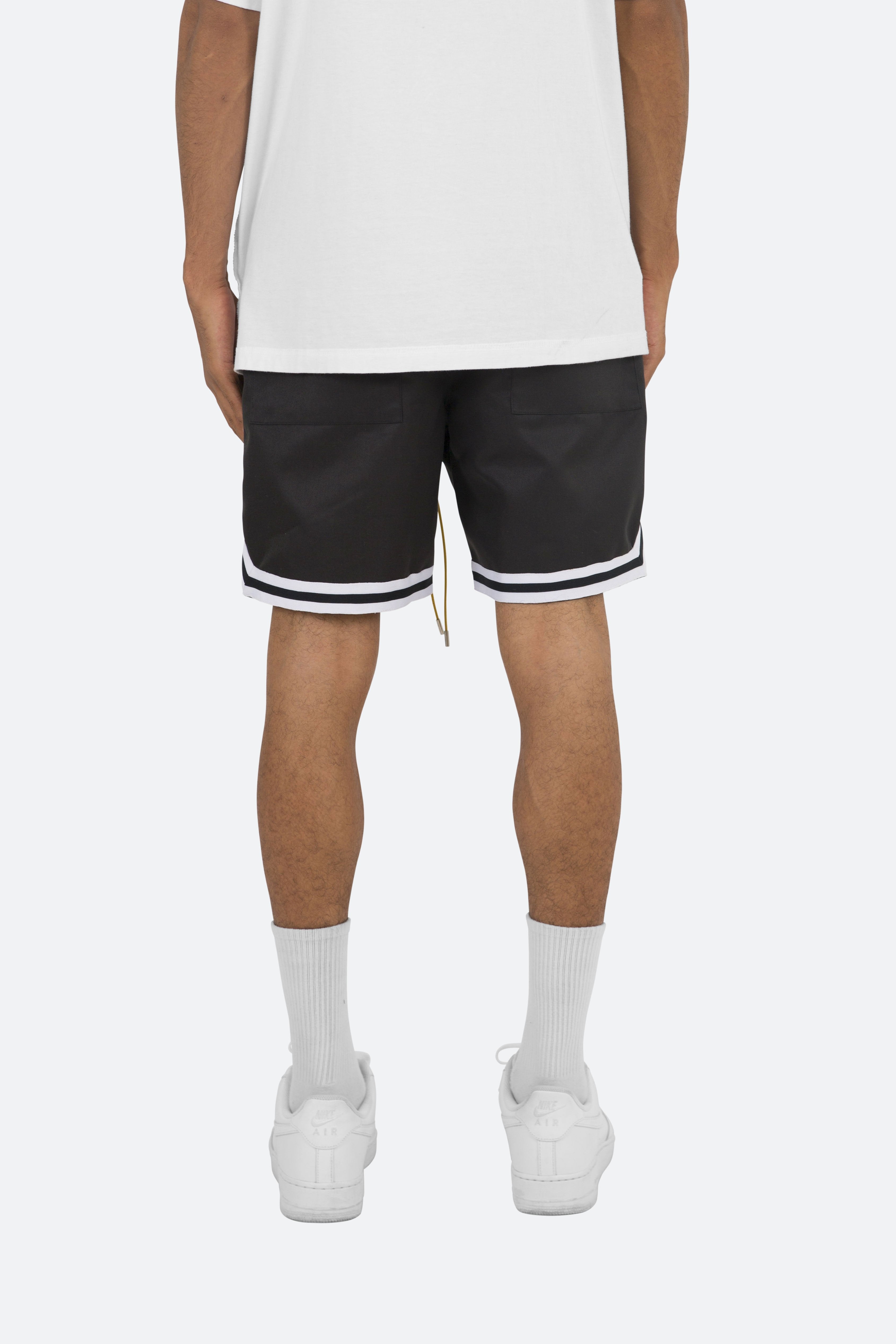 Poly Cotton Walking Shorts - Black