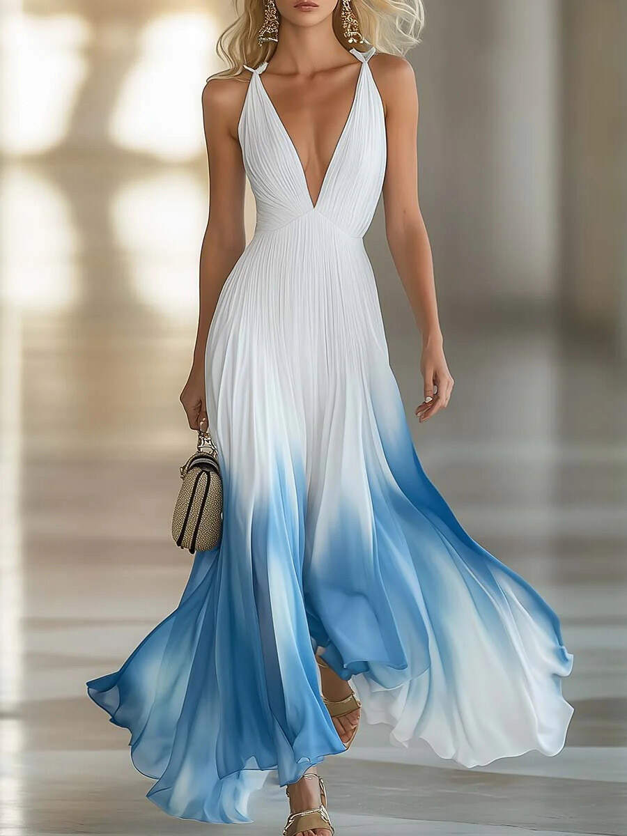 🔥Summer Arrivals🌟Women's V-neck Sleeveless Casual Loose Chiffon Camisole Dress