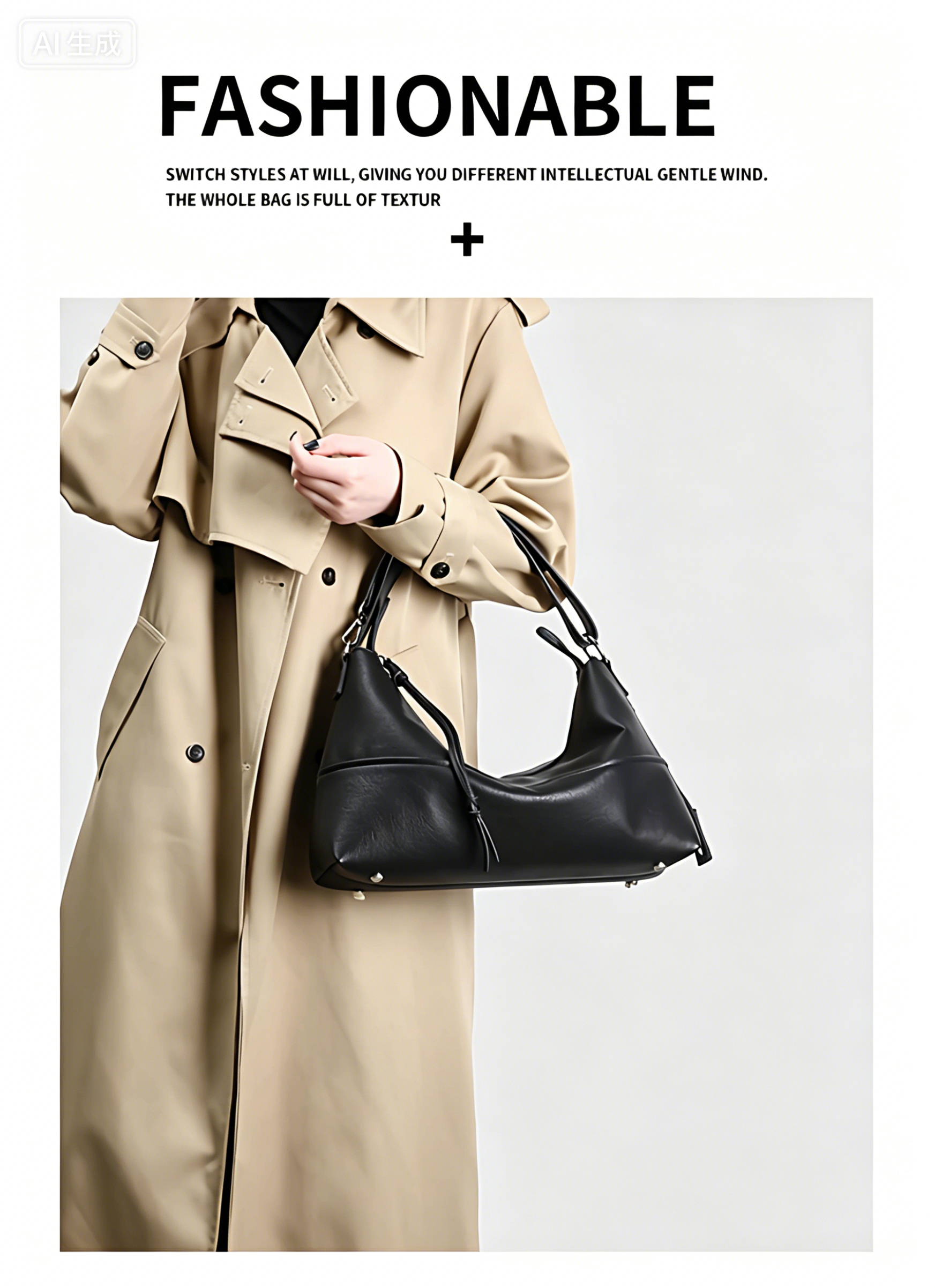 Fashionable womenbag with cowhide leather