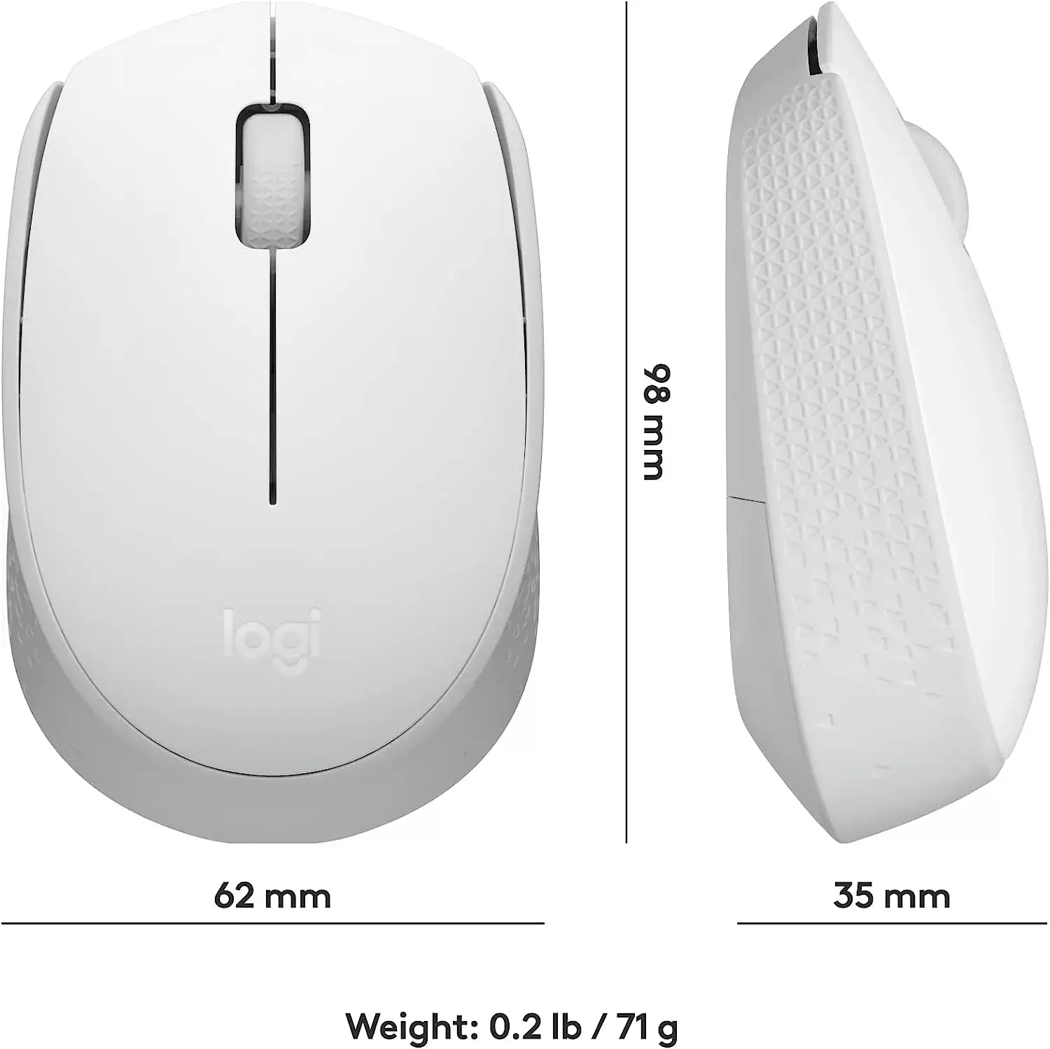 Logitech M170 Wireless Mouse for PC, Mac, Laptop, 2.4 GHz with USB Mini Receiver, Optical Tracking, 12-Months Battery Life, Ambidextrous - Blue Grey