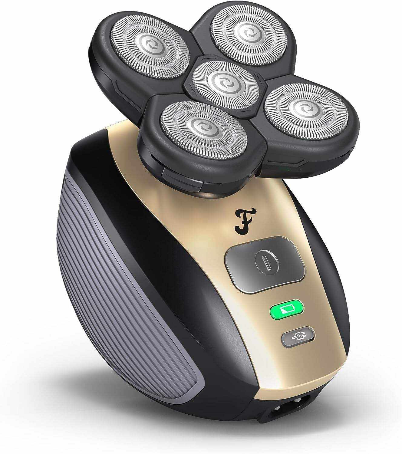 FlexSeries Shaving Kit - Head Shaver for Bald Men, Wet & Dry Electric Skull Shaver, Waterproof Rotary Blades, Cordless, Rechargeable, Includes Clippers, Guards, Nose/Ear Trimmer from Freebird
