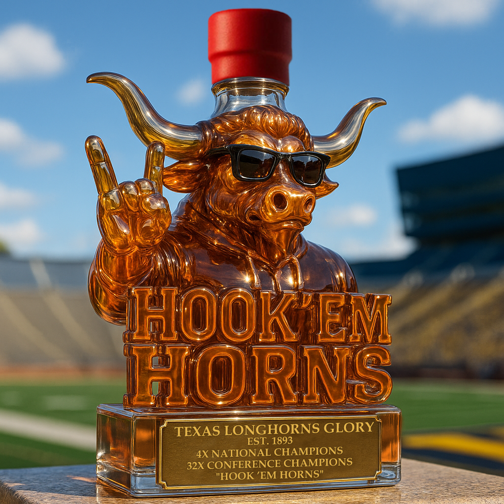 Texas Longhorns Glory Whiskey Bottle