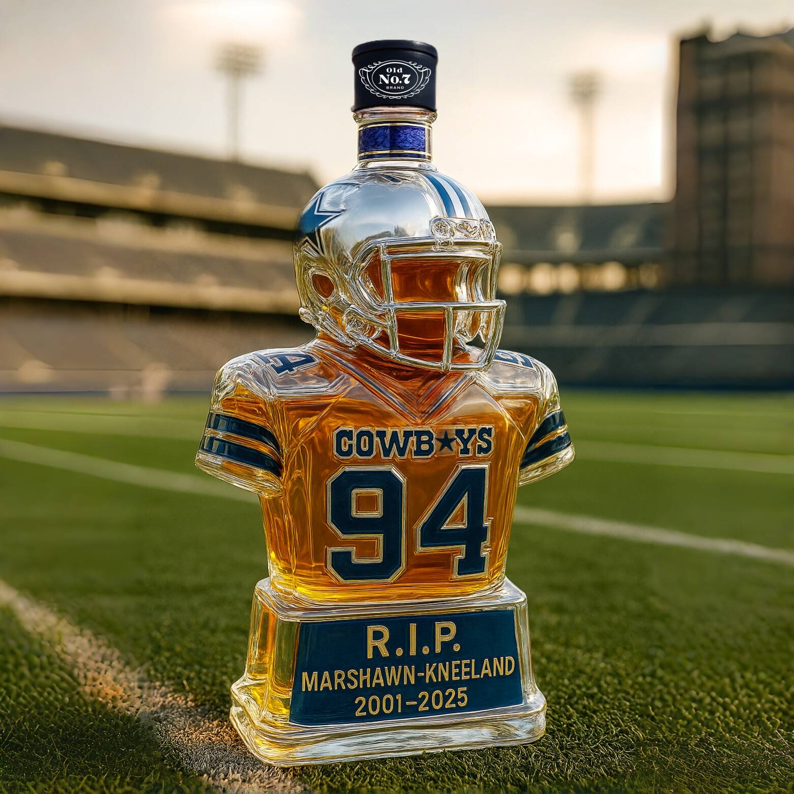Marshawn Kneeland 2001–2025 Memorial Whiskey Bottle