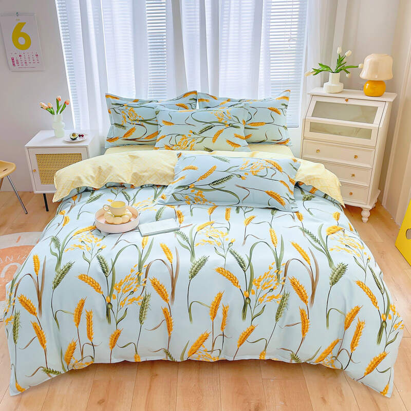 Printed Bed Sheet Set - Wheat