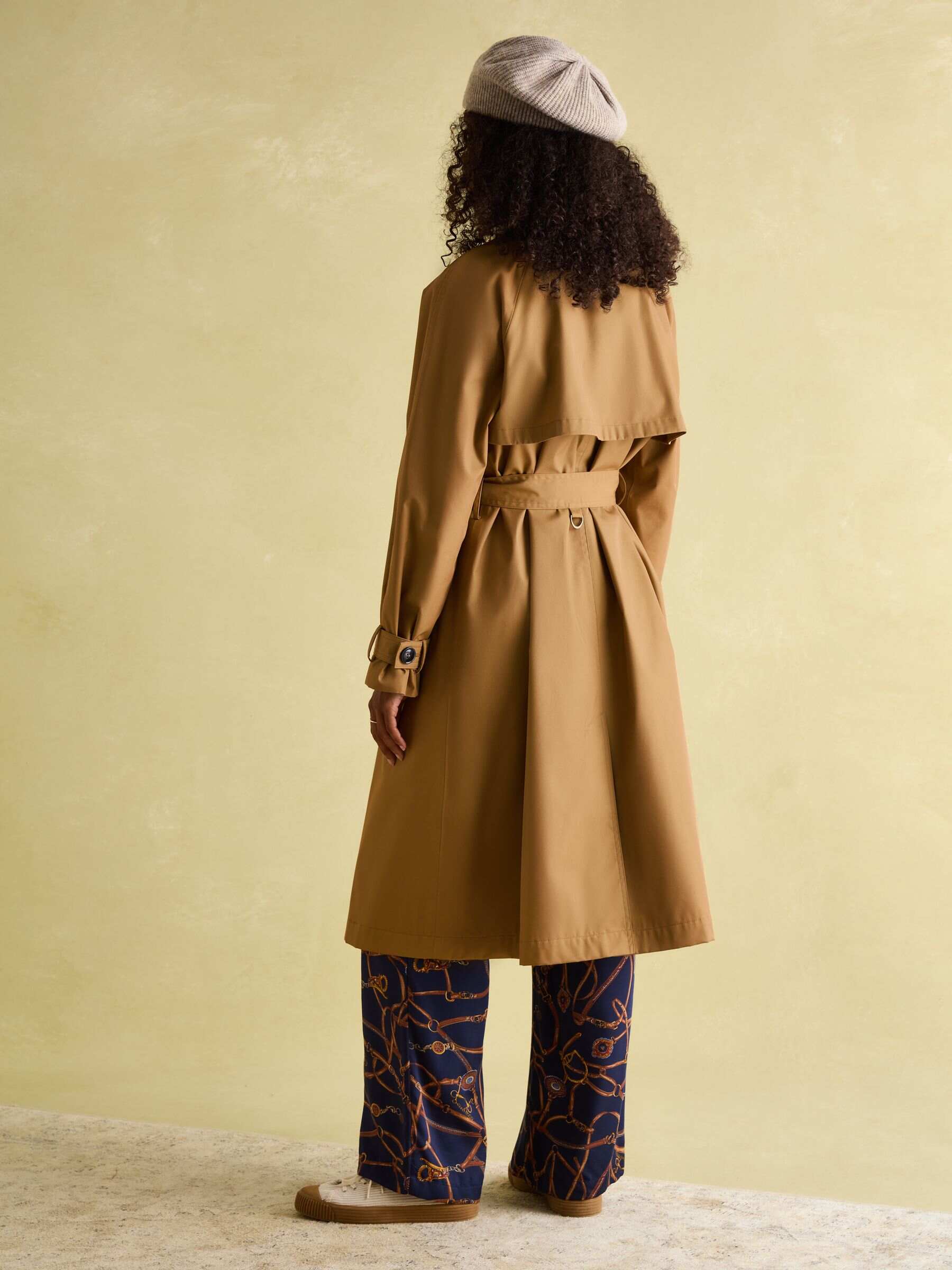 Epwell Brown Waterproof Belted Trench Coat