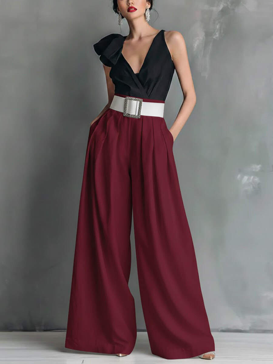 🔥Summer Arrivals🌟Women's Solid Color High-waisted Casual Loose Cotton Wide-leg Pants