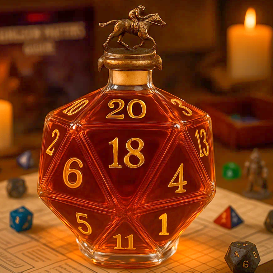 DND D20 Whiskey Bottle