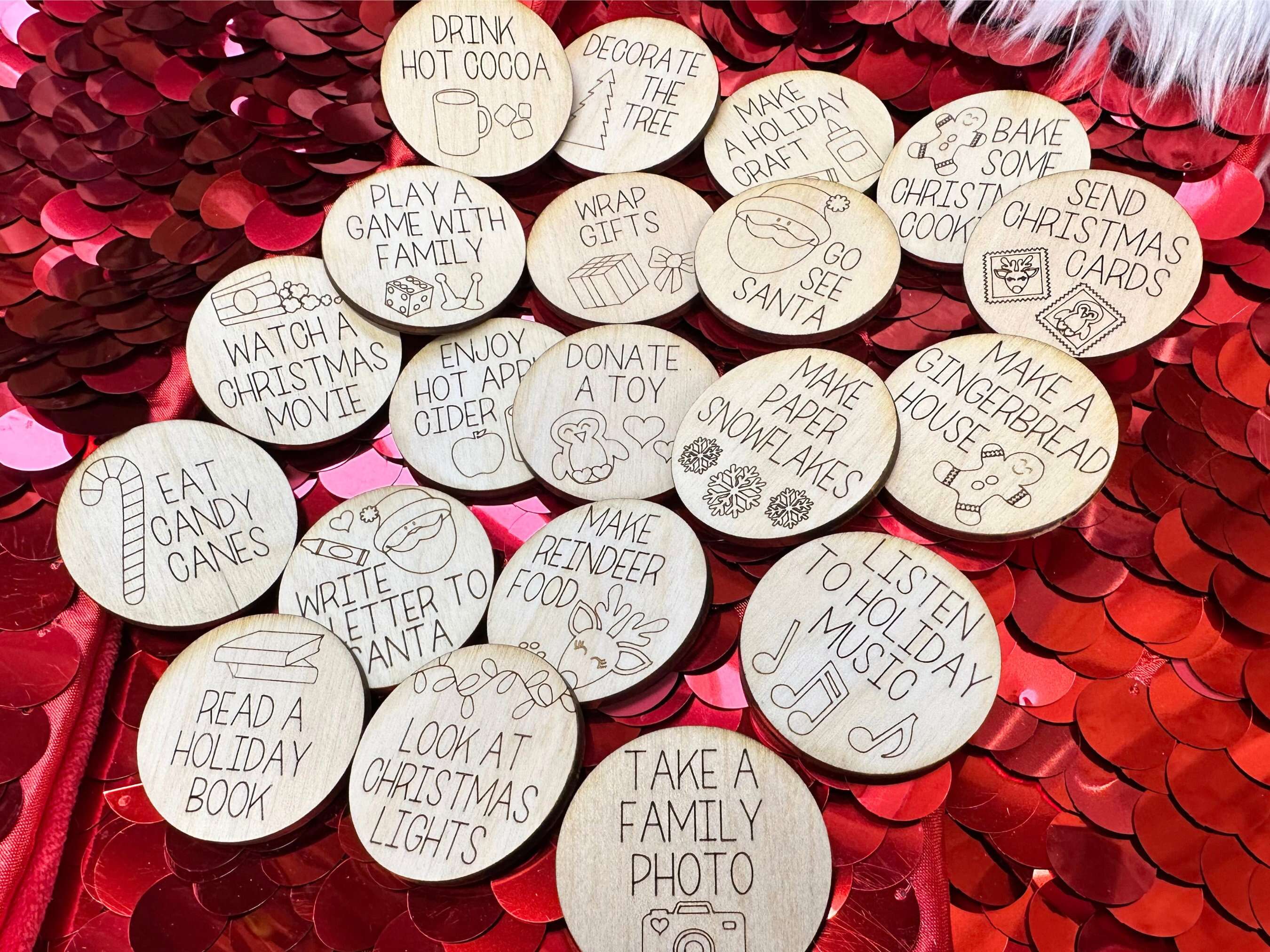 Christmas Countdown Tokens Set