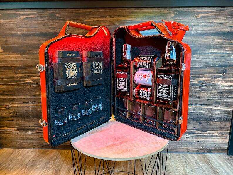 20 L Jerry Can Mini Bar For Christmas, Custom Original Gift, Personalized Mini Bar Canister Set, Father's Day Gift Set, Custom Fuel Bar