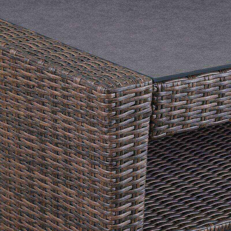 Emlee Wicker/Rattan 4 - Person Seating Group with Cushions