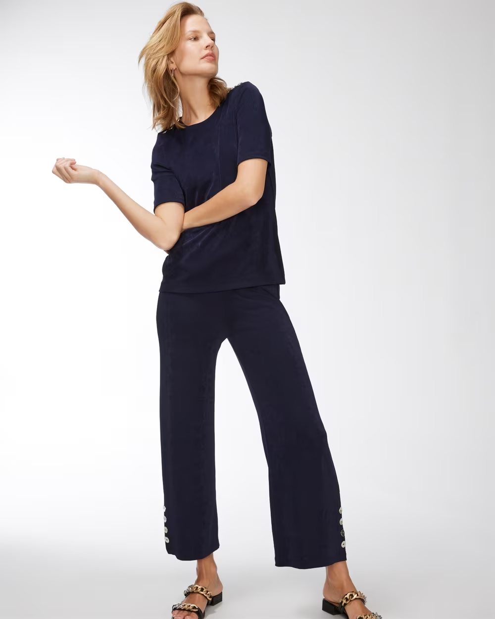 Button-Hem Crops