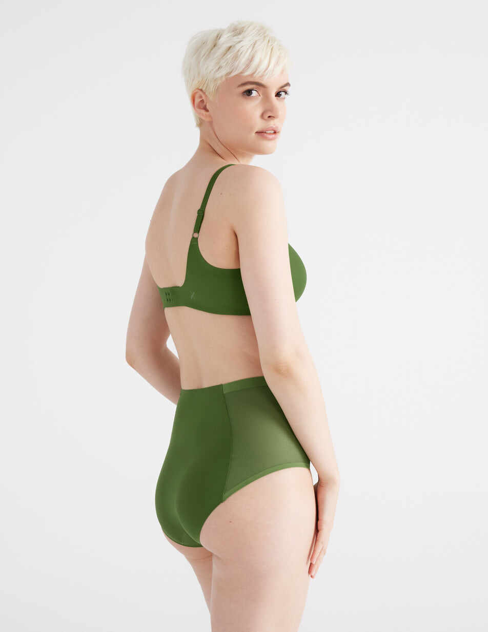 Light Leakproof No-Show Mesh High Rise