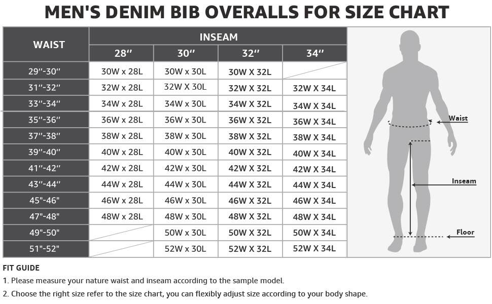 🔥Flash Sale🔥Men's Denim Bib Overalls, Workwear with Adjustable Straps and Convenient Tool Pockets