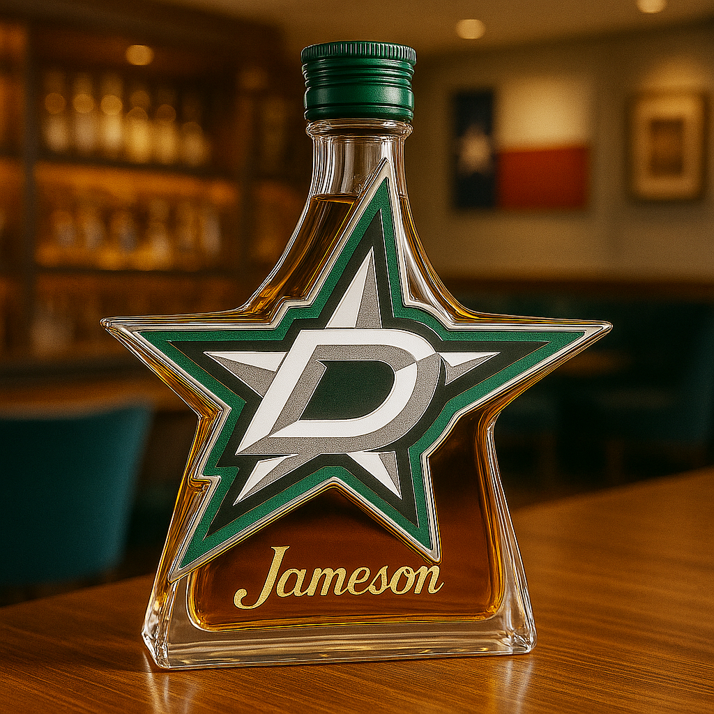 Dallas Stars Whiskey Bottle