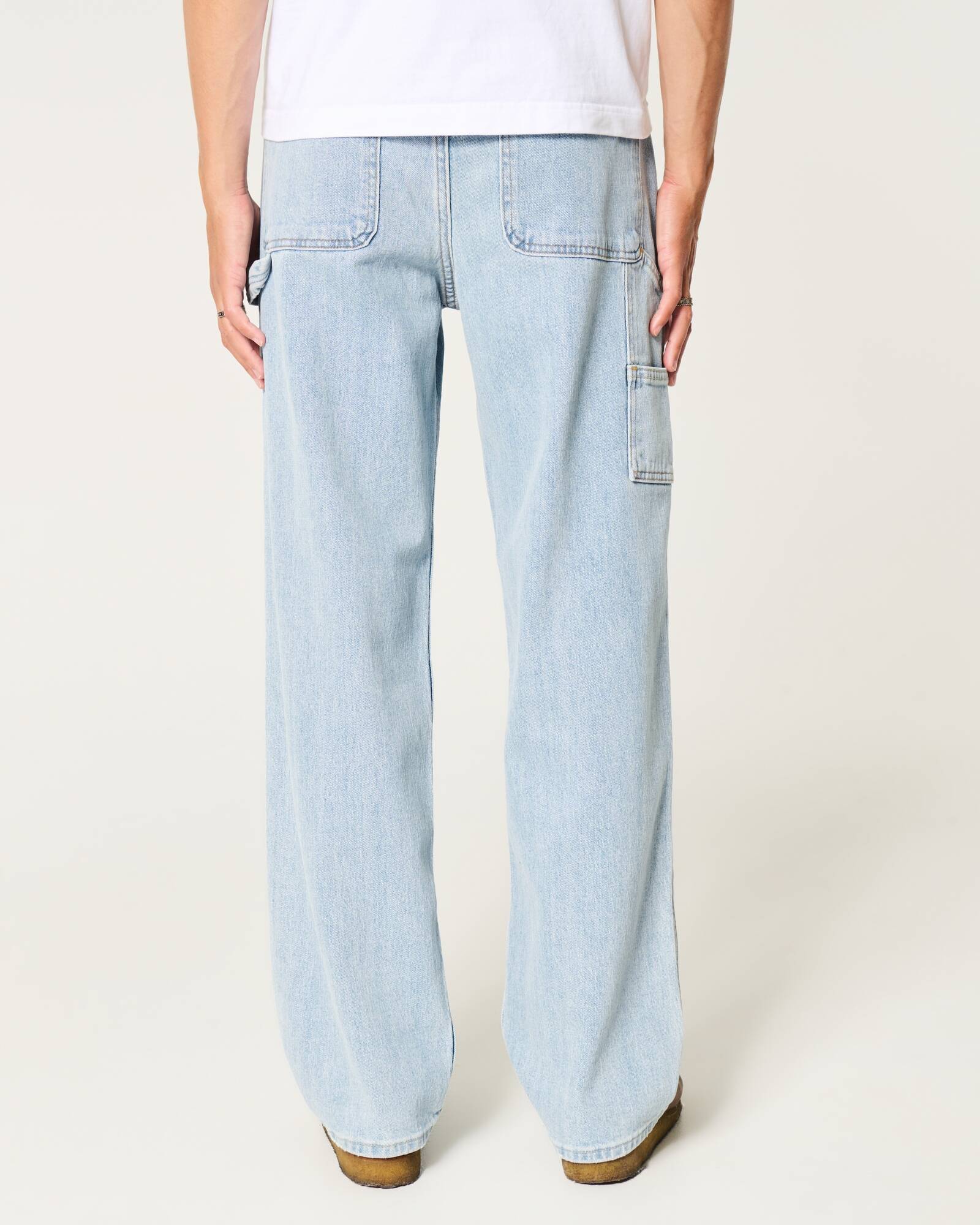 Railroad Stripe Baggy Painter Jeans