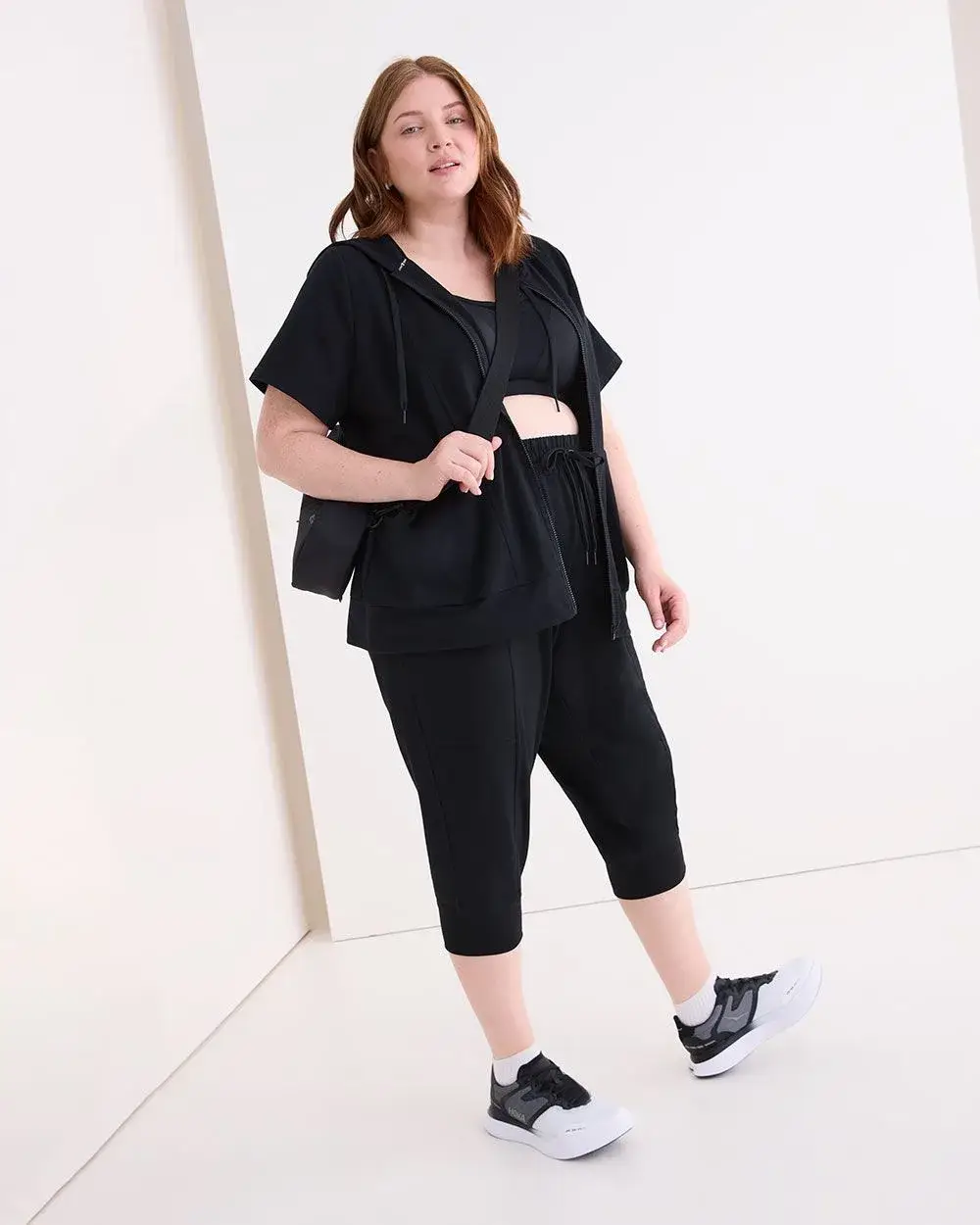 French Terry Short-Sleeve Full Zip Jacket - Active Zone