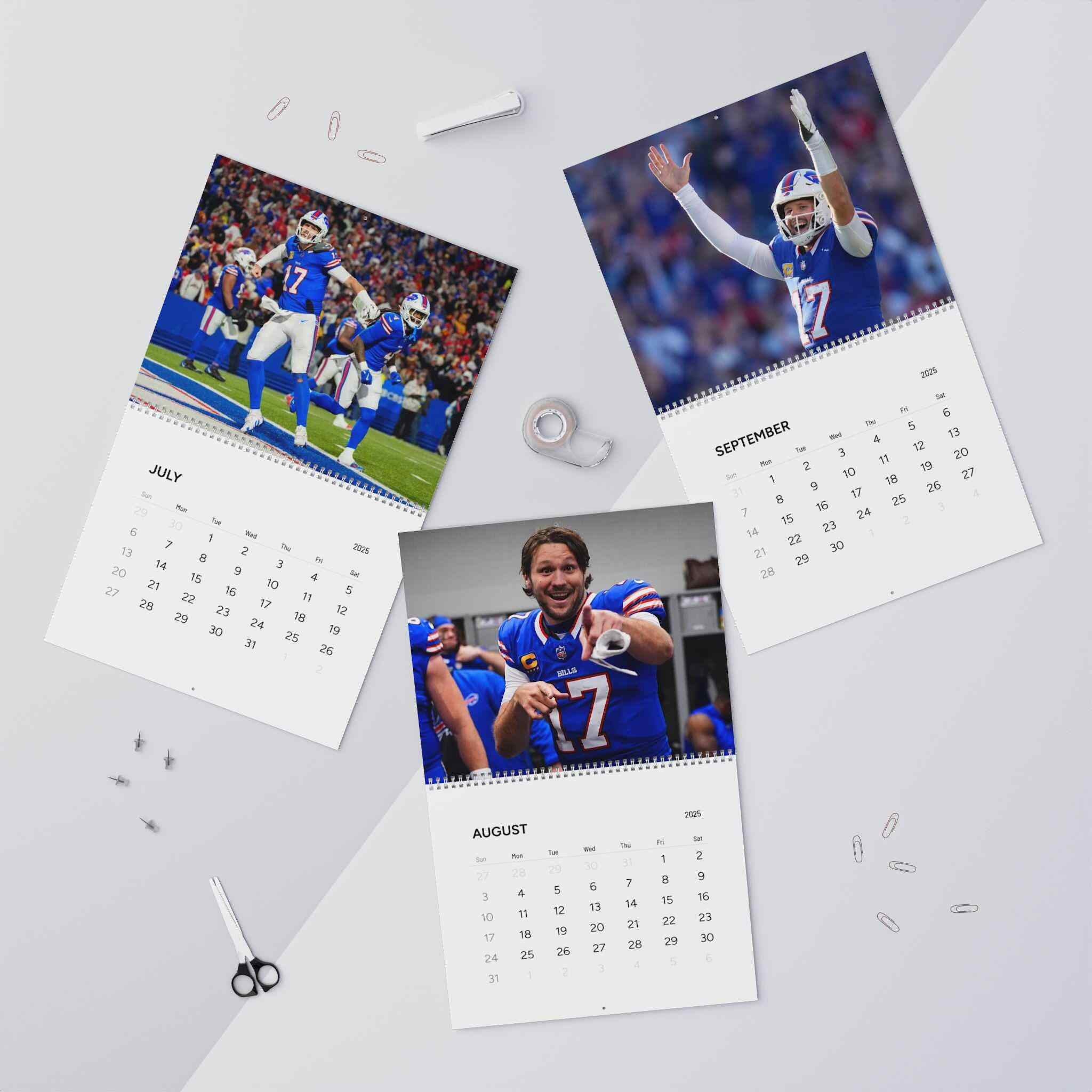 Josh Allen 2025 Wall Calendar - Celebrate Football's Rising Star All Year
