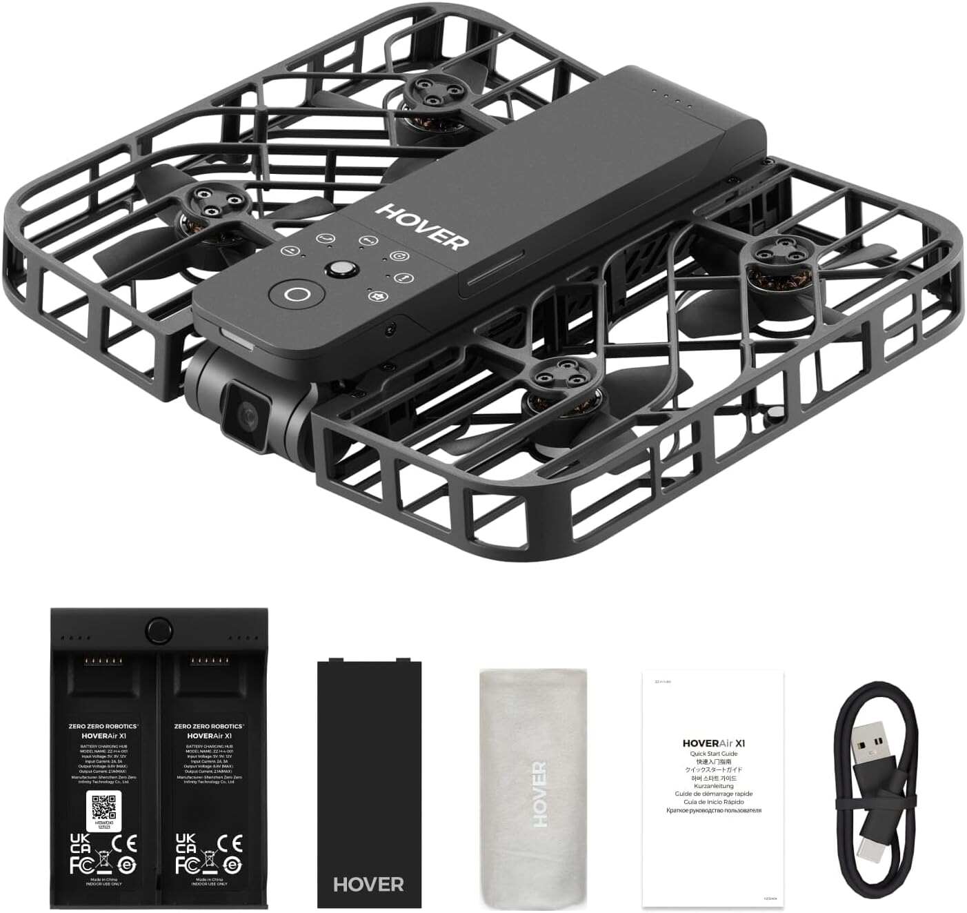 Air X1 Self-Flying Camera, Pocket-Sized Drone HDR Video Capture, Palm Takeoff, Intelligent Flight Paths, Follow-Me Mode, Foldable Camera Drone with Hands-Free Control White (Combo)