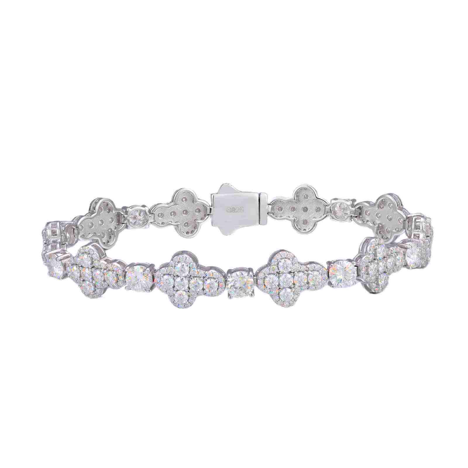 10mm S925 Moissanite Cross Tennis Bracelet