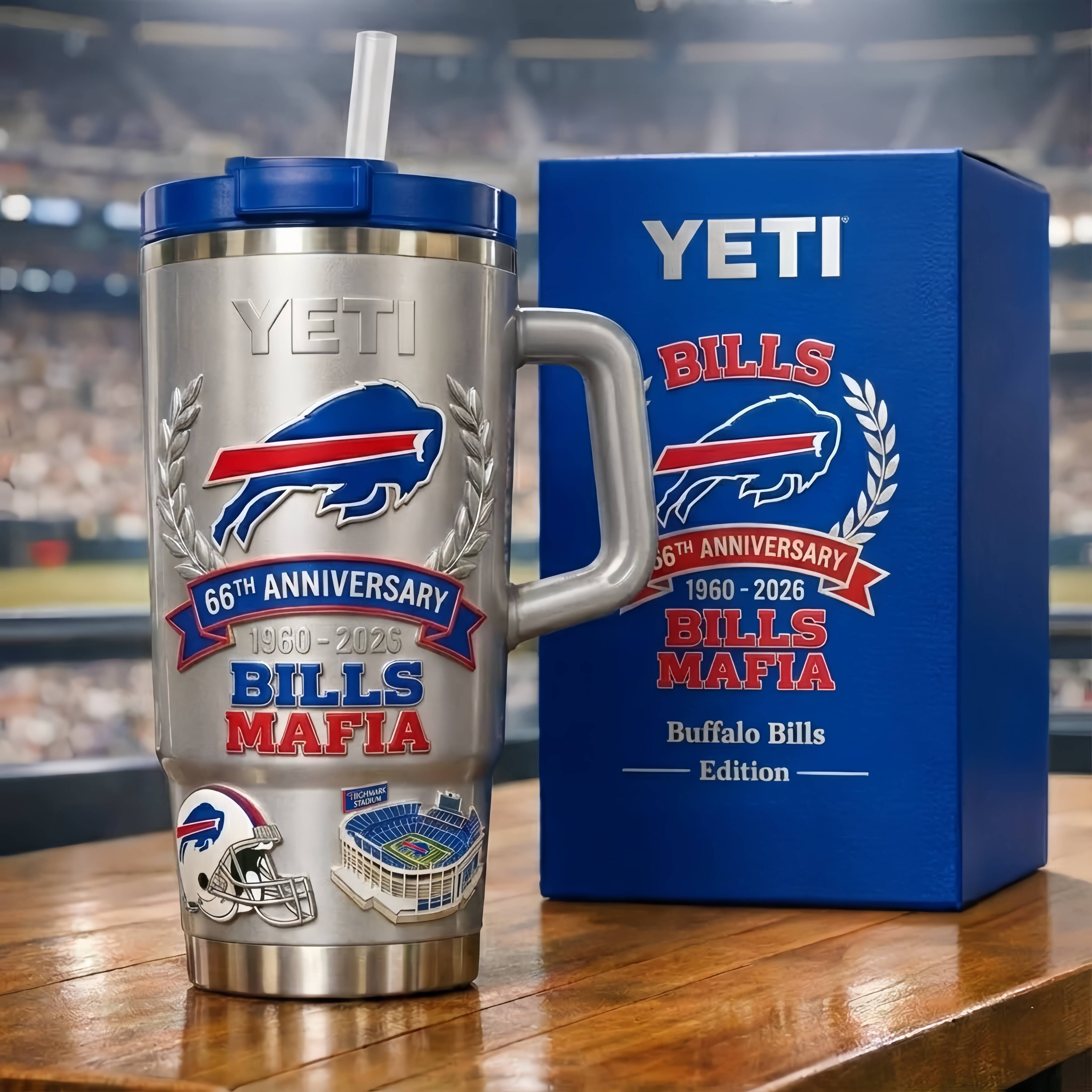 Limited Edition: Buffalo Bills 66th Anniversary YETI Tumbler (1960-2026)
