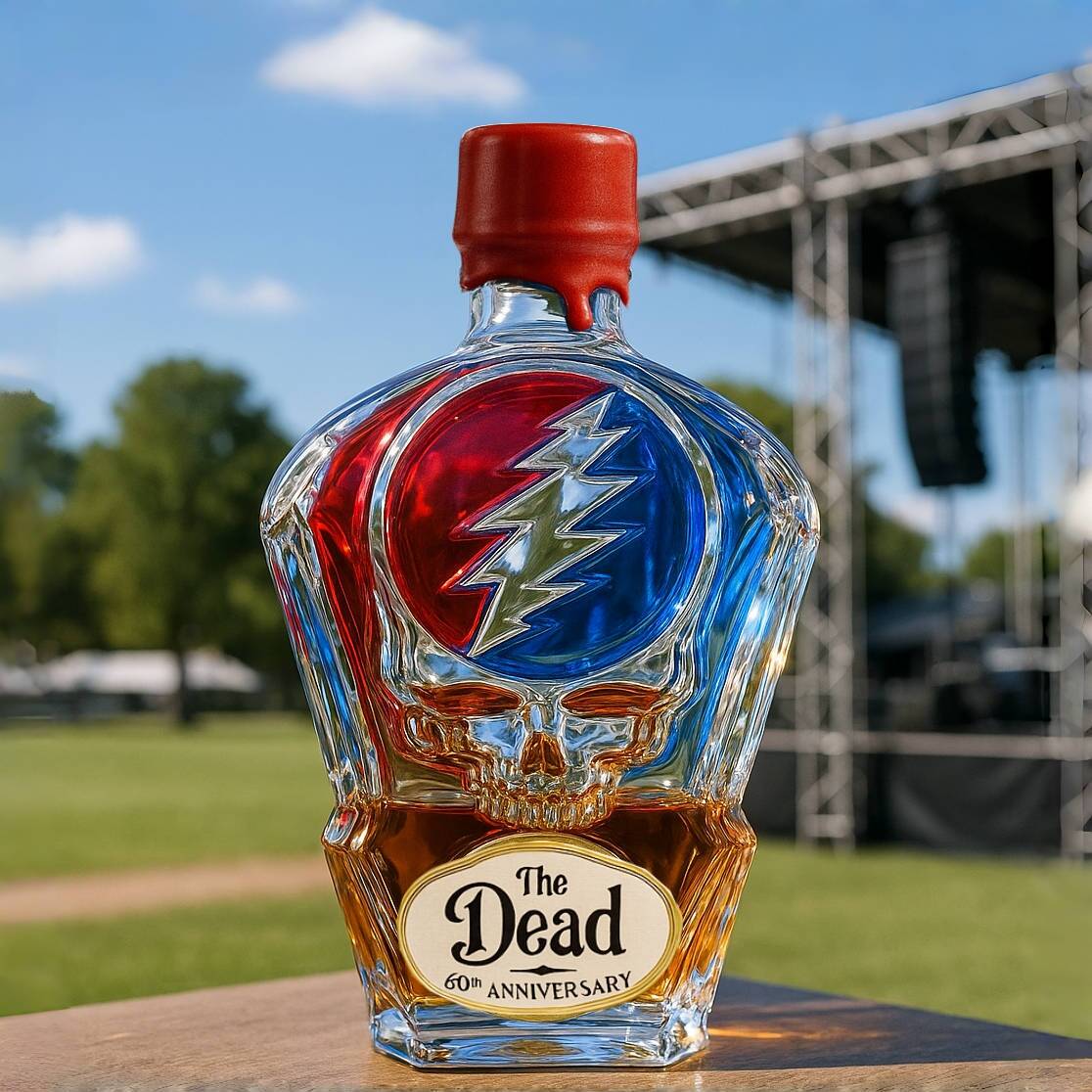 The Dead 60th Anniversary Whiskey Bottle