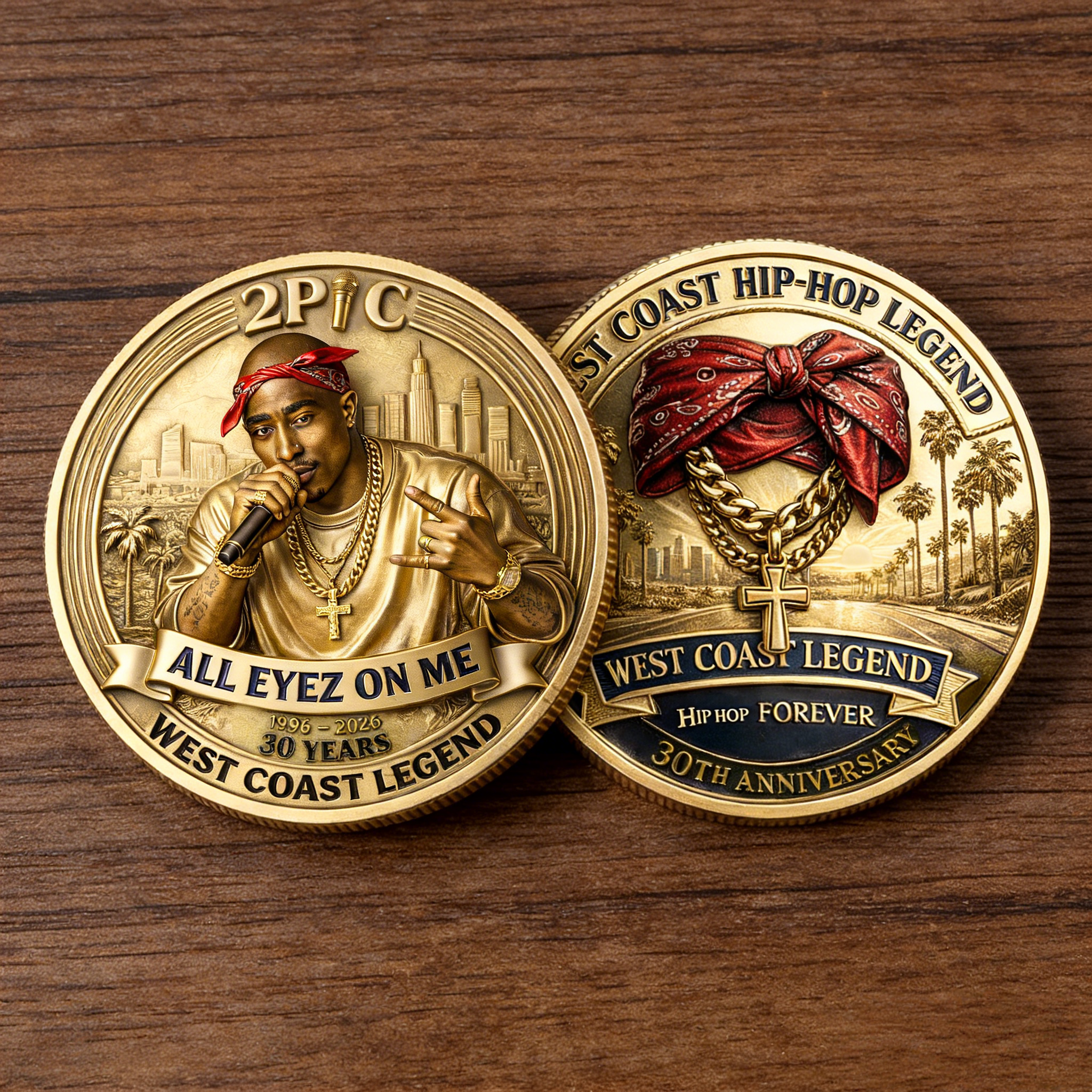 2Pac All Eyez on Me 30th Anniversary Commemorative Coin